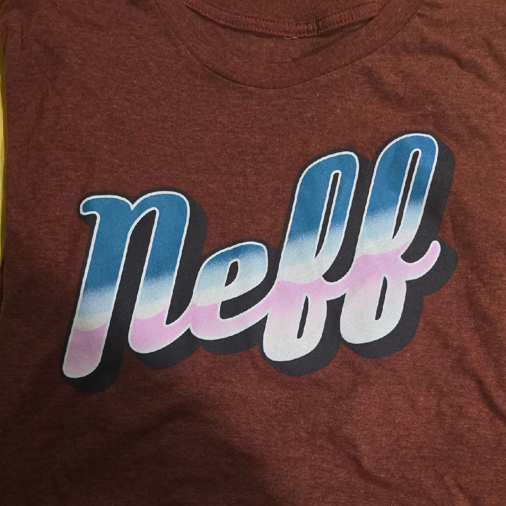 Neff Burgundy Tee with Gradient Logo
